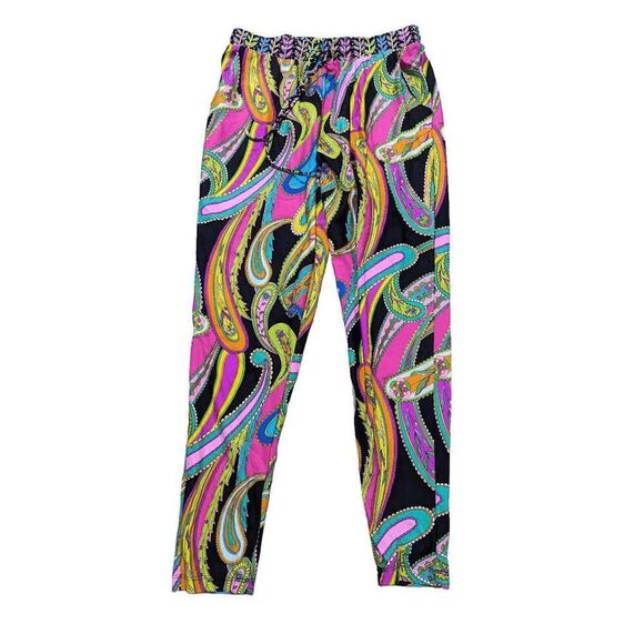 Trina Turk Women's Multi-Color Bold Garden Paisley Swim Cover up Lounge Pants S - Picture 2 of 4